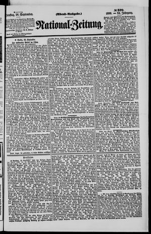 Nationalzeitung vom 26.09.1899