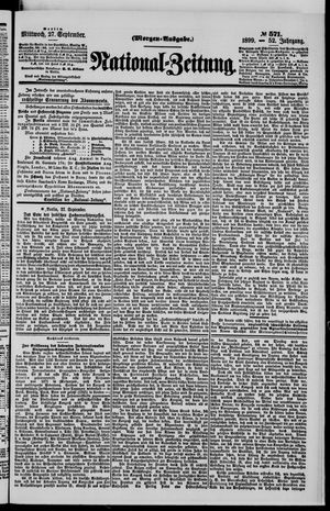 Nationalzeitung vom 27.09.1899