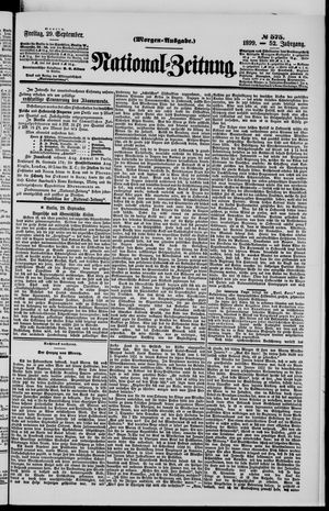 Nationalzeitung vom 29.09.1899