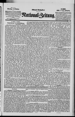 Nationalzeitung vom 09.10.1899