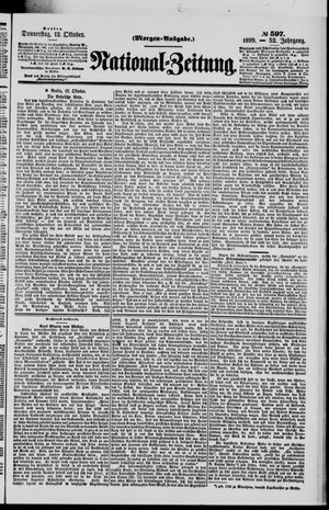 Nationalzeitung vom 12.10.1899