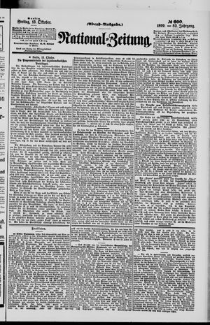 Nationalzeitung vom 13.10.1899