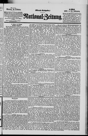 Nationalzeitung vom 16.10.1899