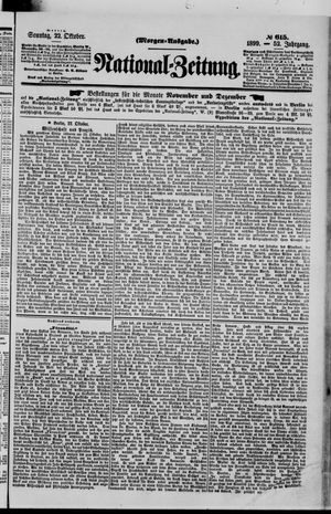 Nationalzeitung vom 22.10.1899