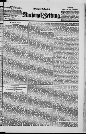 Nationalzeitung vom 02.11.1899