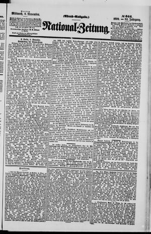 Nationalzeitung vom 08.11.1899
