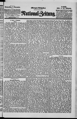 National-Zeitung vom 09.11.1899