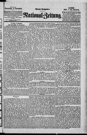 National-Zeitung vom 09.11.1899