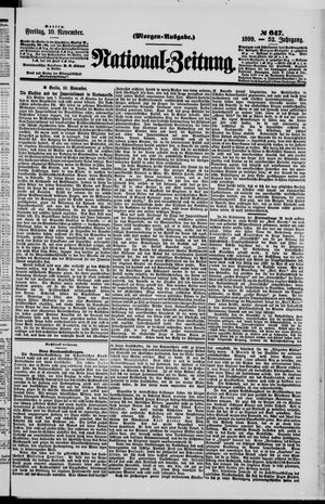 Nationalzeitung vom 10.11.1899