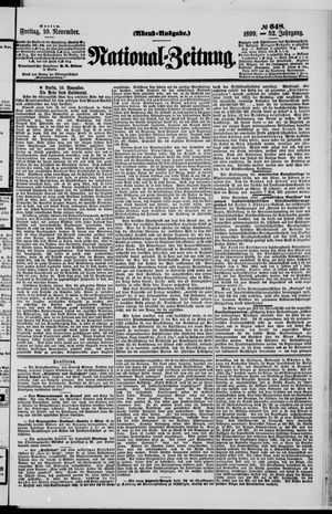 Nationalzeitung vom 10.11.1899
