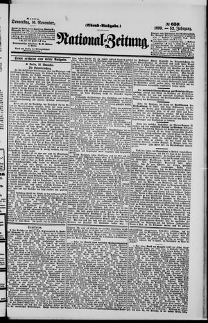 National-Zeitung vom 16.11.1899