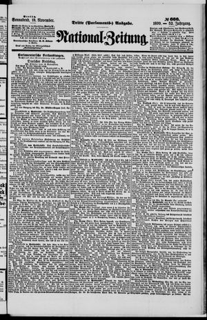 Nationalzeitung vom 18.11.1899