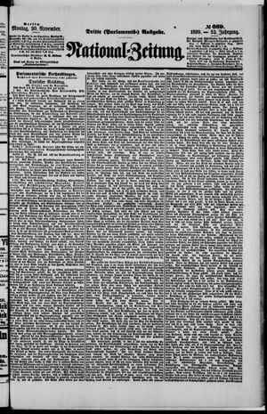 Nationalzeitung vom 20.11.1899