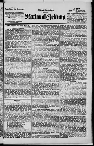 National-Zeitung vom 25.11.1899