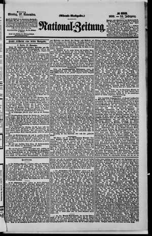 Nationalzeitung vom 27.11.1899