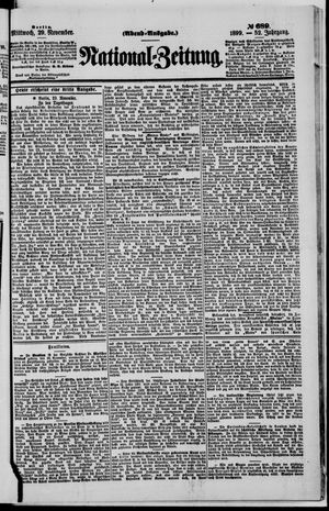 Nationalzeitung vom 29.11.1899