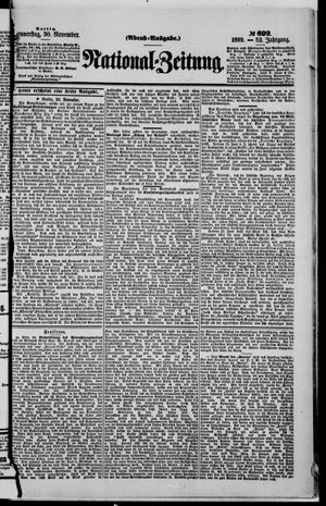 Nationalzeitung vom 30.11.1899