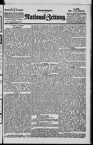 Nationalzeitung vom 16.12.1899