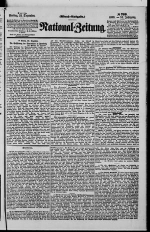 Nationalzeitung vom 22.12.1899