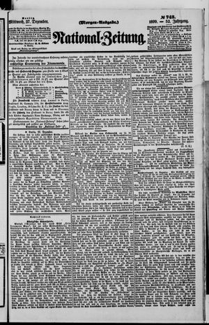 Nationalzeitung vom 27.12.1899