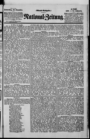 Nationalzeitung vom 28.12.1899