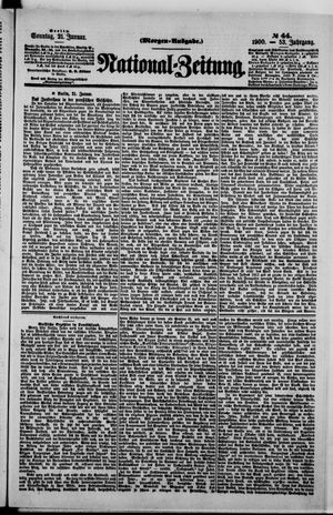 Nationalzeitung vom 21.01.1900