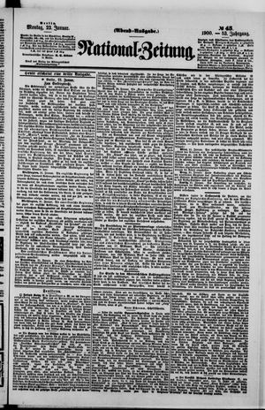 Nationalzeitung vom 22.01.1900