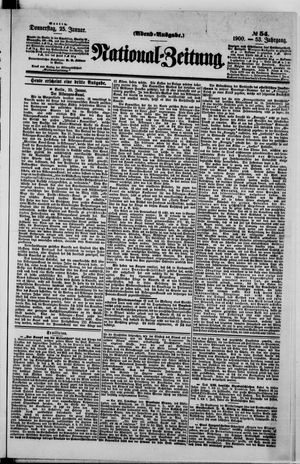 Nationalzeitung vom 25.01.1900