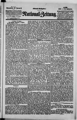 Nationalzeitung vom 27.01.1900