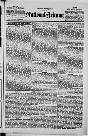 Nationalzeitung on Feb 10, 1900