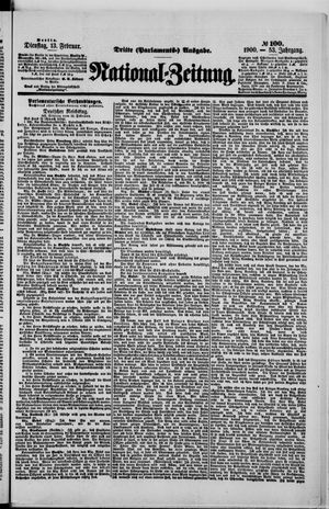 Nationalzeitung vom 13.02.1900