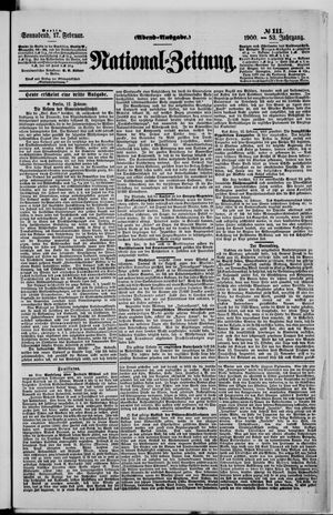 Nationalzeitung vom 17.02.1900