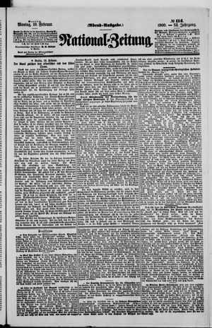 National-Zeitung vom 19.02.1900