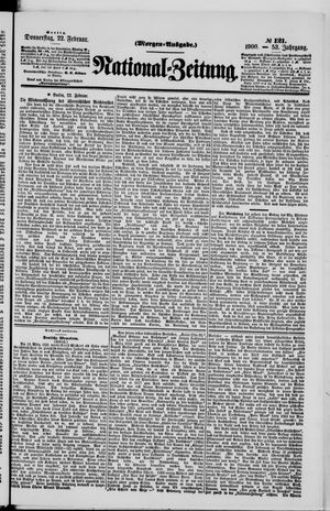 Nationalzeitung vom 22.02.1900