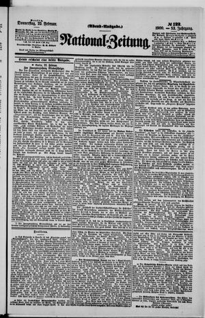 Nationalzeitung on Feb 22, 1900