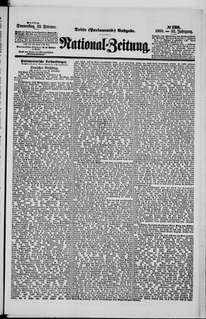 Nationalzeitung vom 22.02.1900