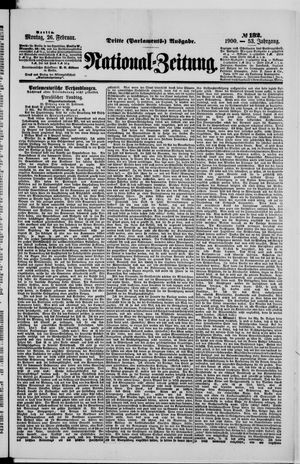 Nationalzeitung vom 26.02.1900