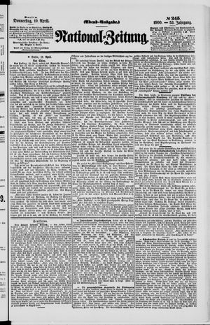 Nationalzeitung vom 19.04.1900