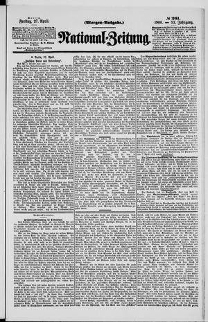 Nationalzeitung vom 27.04.1900