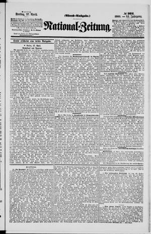Nationalzeitung vom 27.04.1900