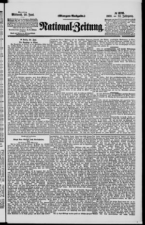 Nationalzeitung vom 20.06.1900