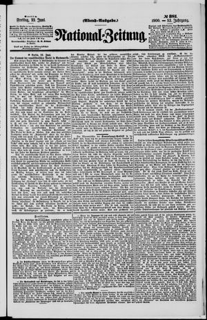 Nationalzeitung vom 22.06.1900