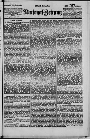 National-Zeitung vom 27.09.1900