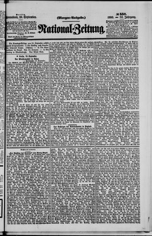 Nationalzeitung vom 29.09.1900