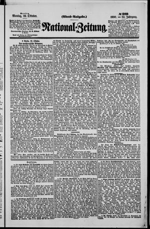 National-Zeitung vom 22.10.1900