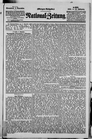 Nationalzeitung vom 03.11.1900