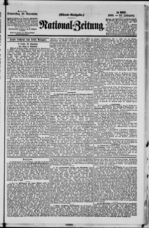 National-Zeitung vom 29.11.1900
