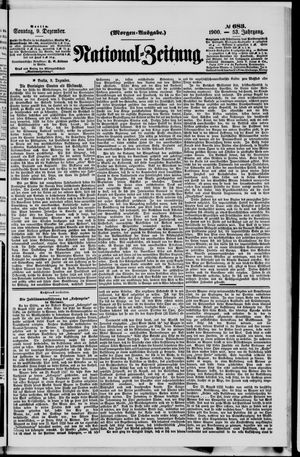 Nationalzeitung vom 09.12.1900