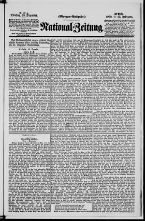 National-Zeitung vom 25.12.1900