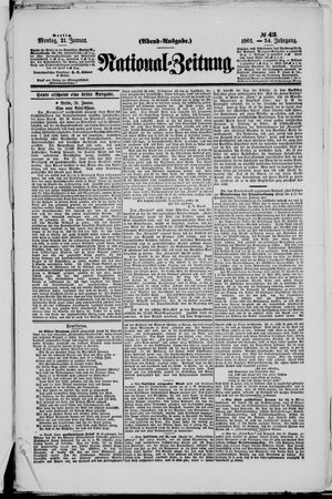 Nationalzeitung vom 21.01.1901